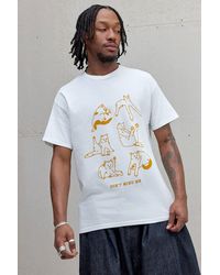 Urban Outfitters - Uo White Don't Mind Me Cat T-shirt - Lyst