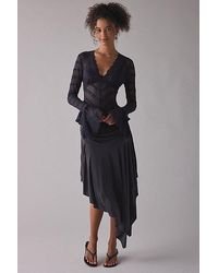 Kimchi Blue - Irene Sheer Lace Ruffle Bell Sleeve Top - Lyst