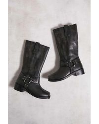 Urban Outfitters - Uo Black Leather Motocross Harness Boots - Lyst