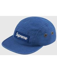 Supreme Denim Boucle Camp Cap in Blue for Men | Lyst