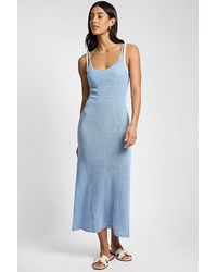 Onia - Textured Linen Sweater Scoop Maxi Dress - Lyst