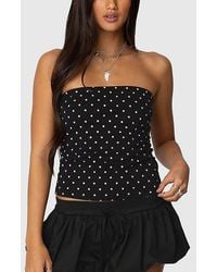 Edikted - Polka Dot Built-In Bra Tube Top - Lyst