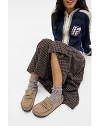 Birkenstock - Taupe Naples Wrapped Suede Shoes - Lyst