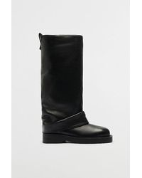 SCHUTZ SHOES - Leather Keira Foldover Boot - Lyst