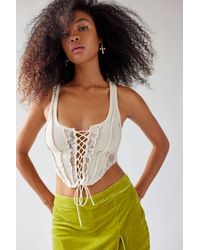 Urban Outfitters Uo Mimi Semi-sheer Textured Top in Black | Lyst