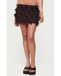 Edikted - Clare Chiffon Ruffled Mini Skirt - Lyst