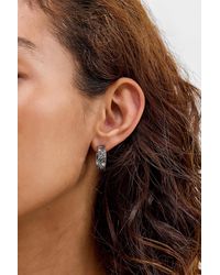 Urban Outfitters - Uo Floral Etch Hoop Earrings - Lyst