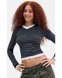Lioness - Barbie Stripe Long Sleeves Top Xs At Urban Outfitters - Lyst