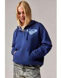 Roxy - Uo Exclusive Half-snap Hoodie - Lyst