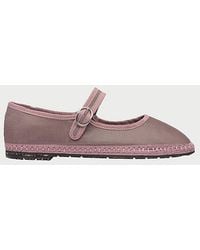 Flabelus - Silk Mary Jane Flat - Lyst
