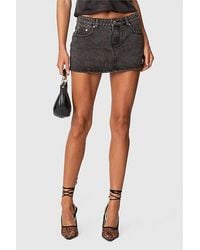 Edikted - Chiara Denim Mini Skirt - Lyst