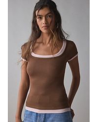 BDG - Carmin Twofer Ribbed Knit Baby Tee - Lyst