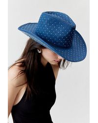 Urban Outfitters - Rhinestone Denim Cowboy Hat - Lyst