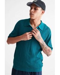 Urban Outfitters Uo Director Popover Polo Shirt - Blue