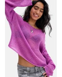 Urban Outfitters - Uo Nia Sheer East West Jumper - Lyst