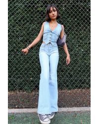 Miss Sixty Uo Exclusive Light Denim Flare Jeans - Blue