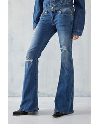True Religion Ausgestellte low-rise-jeans carrie" - Blau