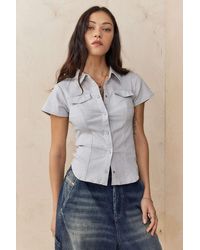 Silence + Noise - Silence + Noise Polly Bengaline Shirt - Lyst