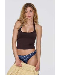 Out From Under - Wren Padded Rib Seamless Halter Top - Lyst