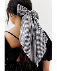Urban Outfitters - Long Gingham Hair Bow Barrette - Lyst