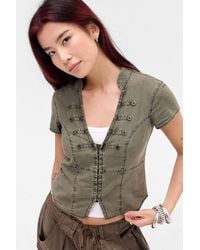BDG - Milo Soft Military Button Detail Shirt - Lyst