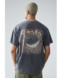 Urban Outfitters - Uo Washed Black Moon & Stars T-shirt - Lyst