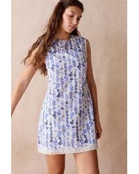 Kimchi Blue - Delaney Sleeveless Lace-Trim Shift Mini Dress - Lyst