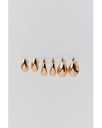 Urban Outfitters - Puffy Tapered Hoop Earring Set - Lyst