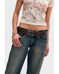 Urban Outfitters - Uo Faux Leather Studded Belt - Lyst