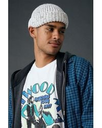 Urban Outfitters - Marled Wool-Blend Short Roll Ribbed Knit Beanie - Lyst