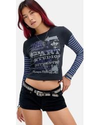 Urban Outfitters - Uo Art Studios Double-layer Baby Tee - Lyst