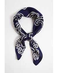 Urban Outfitters - Uo Navy Bandana Print Scarf - Lyst