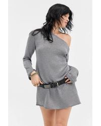 Silence + Noise - Silence + Noise Lily Metallic Knit Mini Dress - Lyst