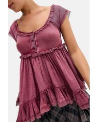 Kimchi Blue - Nesli Woven Babydoll Top - Lyst