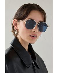 Urban Outfitters - Cole Metal Aviator Sunglasses - Lyst