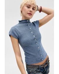 Urban Outfitters - Uo Funnel Short Sleeve Cardigan - Lyst