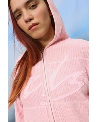 iets frans... - Acid Wash Zip-through Knit Hoodie - Lyst