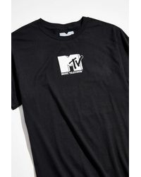 Urban Outfitters Mtv Logo Tee - Black