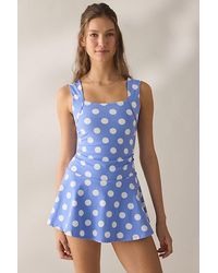 brown gingham mini dress Petal and Pup Women's Kennedy Smock Mini Dress