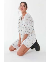 Kimchi Blue Rosebud Babydoll Dress - Gray