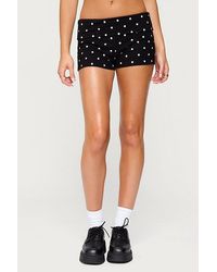Edikted - Chelsie Polka Dot Foldover Shorts - Lyst