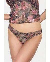 Out From Under - Ruched Front Lace Thong - Lyst