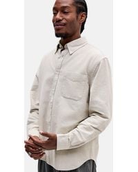 Urban Outfitters - Uo Taupe Long Sleeve Relaxed Oxford Shirt - Lyst