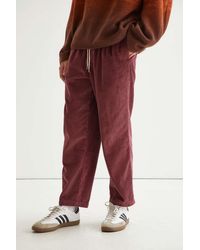 Urban Outfitters Uo Wide Wale Corduroy Beach Pant - Red