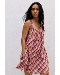 BDG - Madras Check Mini Dress - Lyst