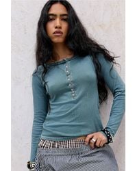 BDG - Baxter Long Sleeve Henley T-shirt - Lyst