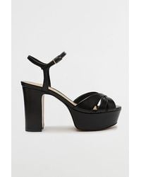 SCHUTZ SHOES - Keefa Leather Platform Heel - Lyst