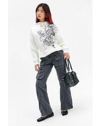 Silence + Noise - Silence + Noise Shirred Graphic Hoodie - Lyst