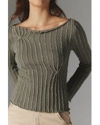 Silence + Noise - Reagan Textured Boat Neck Sweater - Lyst