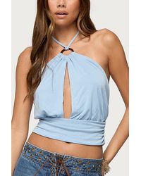 Edikted - Khalia Backless Cut Out Halter Top - Lyst